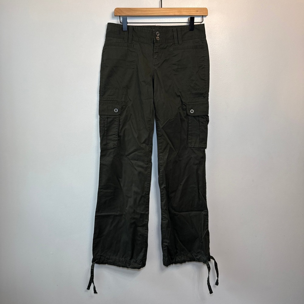 Old Navy Women's Olive Green Low Rise Cargo Pants Size 2 Utility Drawstring